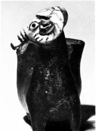 FIGURE VASE (BOEOTIAN, BLACK-FIGURE)