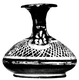 LEKYTHOS, SQUAT (SOUTH ITALIAN, GNATHIAN, BLACK GLAZE)