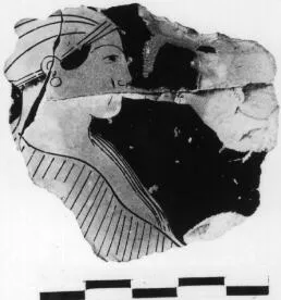 KRATER, COLUMN, FRAGMENT (ATHENIAN, RED-FIGURE)