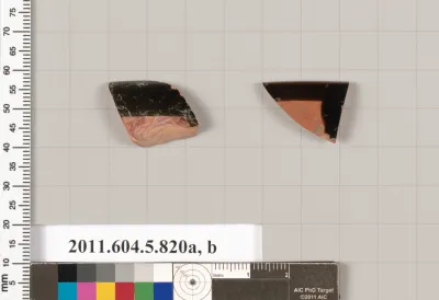Terracotta rim fragments of kylikes (drinking cups)