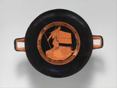 Terracotta kylix (drinking cup)