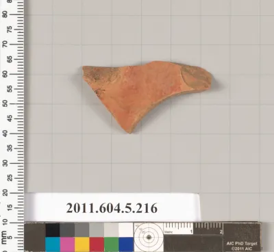 Terracotta fragment of a kylix (drinking cup)