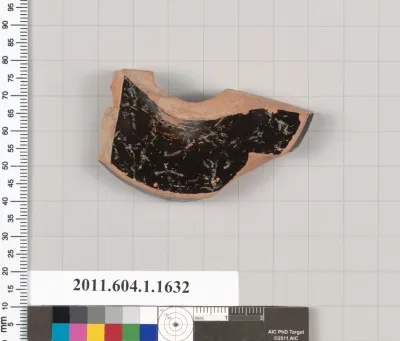 Terracotta fragment of a kylix (drinking cup)