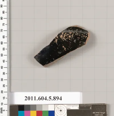 Terracotta fragment of a kylix (drinking cup)