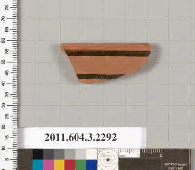 Terracotta rim fragment of a kylix: eye-cup (drinking cup)