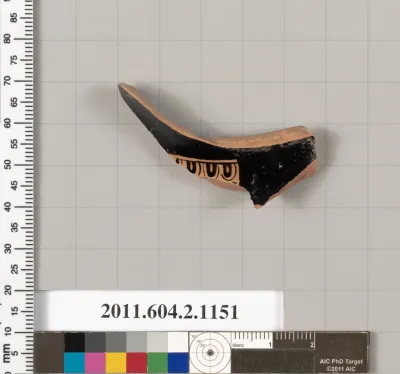 Terracotta fragment of an oinochoe: chous (jug)