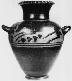 STAMNOS (ETRUSCAN, BLACK-FIGURE)
