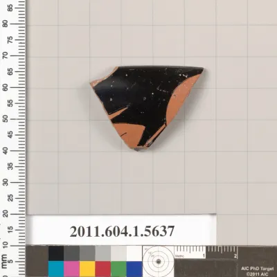 Terracotta rim fragment of a kylix (drinking cup)