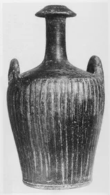 LEKYTHOS (ETRUSCAN, BUCCHERO)