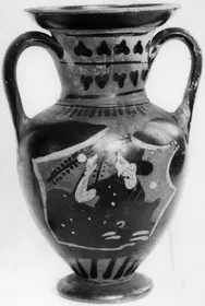 AMPHORA, NECK (ATHENIAN, BLACK-FIGURE)
