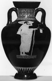 AMPHORA, PANATHENAIC SHAPE (ATHENIAN, RED-FIGURE)