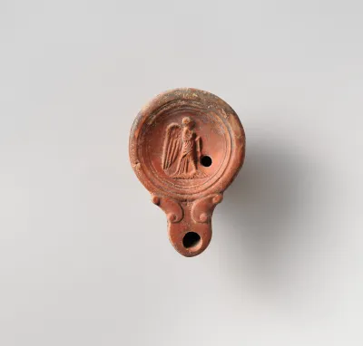 Terracotta oil lamp