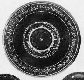 PLATE, STEMMED (SOUTH ITALIAN, GNATHIAN, BLACK GLAZE)