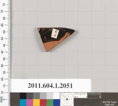 Terracotta rim fragment of a kylix (drinking cup)