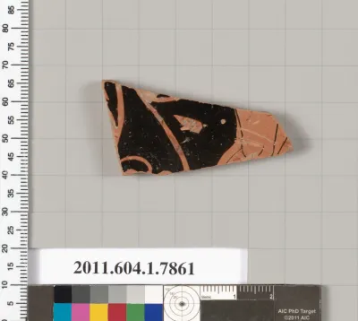 Terracotta fragment of a kylix (drinking cup)