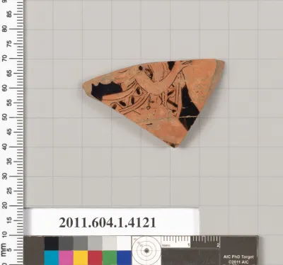 Terracotta fragment of a kylix (drinking cup)