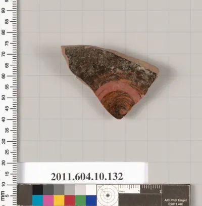 Terracotta fragment of a stemless kylix (drinking cup)?