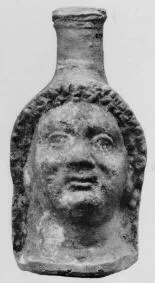 FIGURE VASE (GREEK, POLYCHROME)