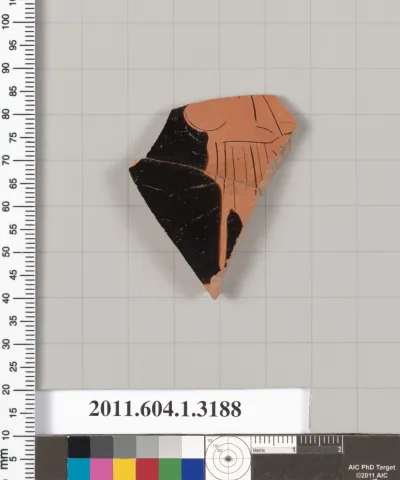 Terracotta fragment of a kylix (drinking cup)