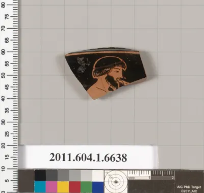 Terracotta fragment of a kylix (drinking cup)