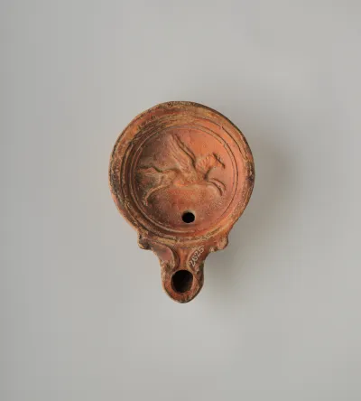 Terracotta oil lamp