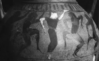 AMPHORA, NECK (ATHENIAN, BLACK-FIGURE)