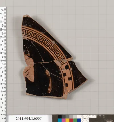Terracotta fragment of a kylix (drinking cup)
