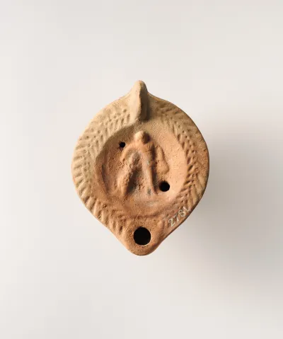 Terracotta oil lamp