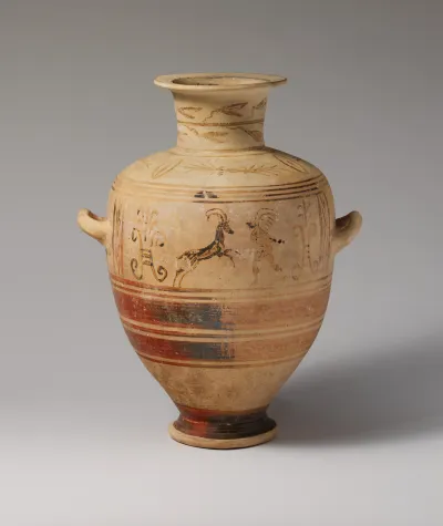 Terracotta Hadra hydria (water jar)