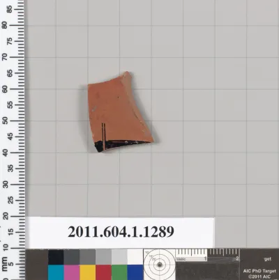 Terracotta fragment of a kylix (drinking cup)