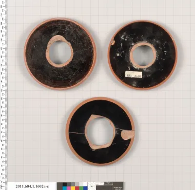 Terracotta fragments of kylikes (drinking cups)