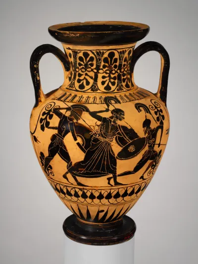 Terracotta neck-amphora (jar)