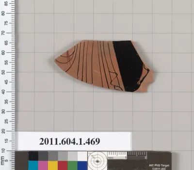 Terracotta fragment of a kylix (drinking cup)