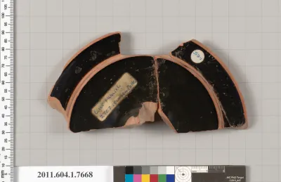 Terracotta fragment of a kylix (drinking cup)
