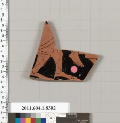 Terracotta fragment of a kylix (drinking cup)