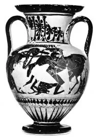 AMPHORA, NECK (ATHENIAN, BLACK-FIGURE)