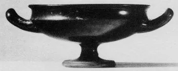 CUP C (ATHENIAN, BLACK GLAZE)