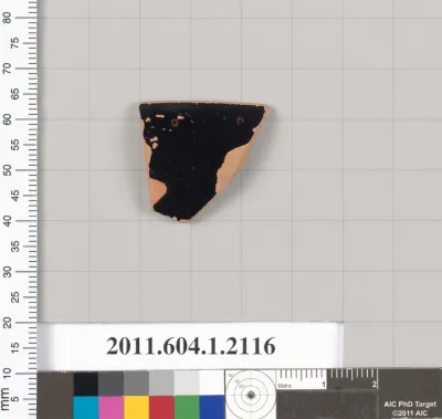 Terracotta rim fragment of a kylix (drinking cup)