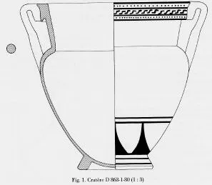 KRATER, COLUMN (LACONIAN, BLACK GLAZE)