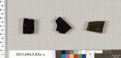 Terracotta fragments of kylikes (drinking cups)