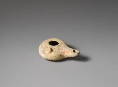 Terracotta oil lamp