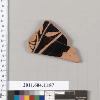 Terracotta fragment of a kylix (drinking cup)
