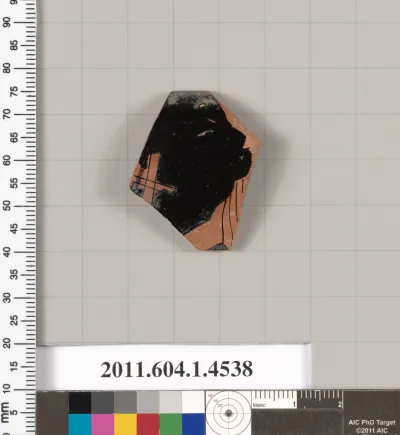 Terracotta rim fragment of a kylix (drinking cup)