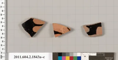 Terracotta fragments of skyphoi (deep drinking cups)
