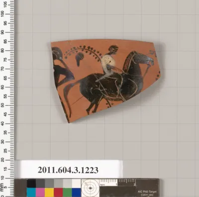 Terracotta rim fragment of a kyathos (cup-shaped ladle)