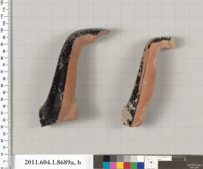Terracotta fragments of stemless kylikes (drinking cups)