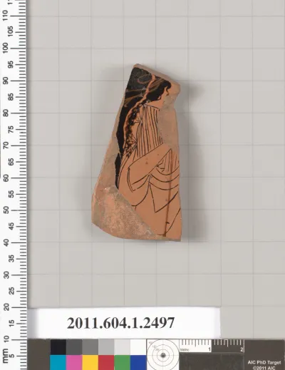 Terracotta fragment of a kylix (drinking cup)