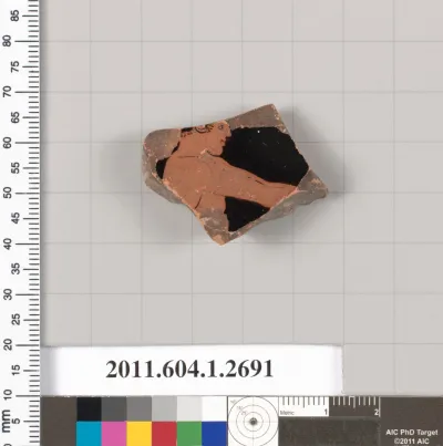 Terracotta fragment of a kylix (drinking cup)
