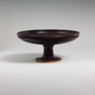 Terracotta stemmed dish