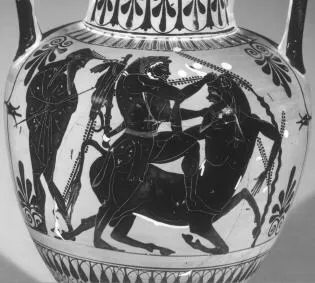 AMPHORA, NECK (ATHENIAN, BLACK-FIGURE)